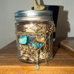 Coastal Luxe Mystery Jewelry jar - warm feminine vintage to new beauty